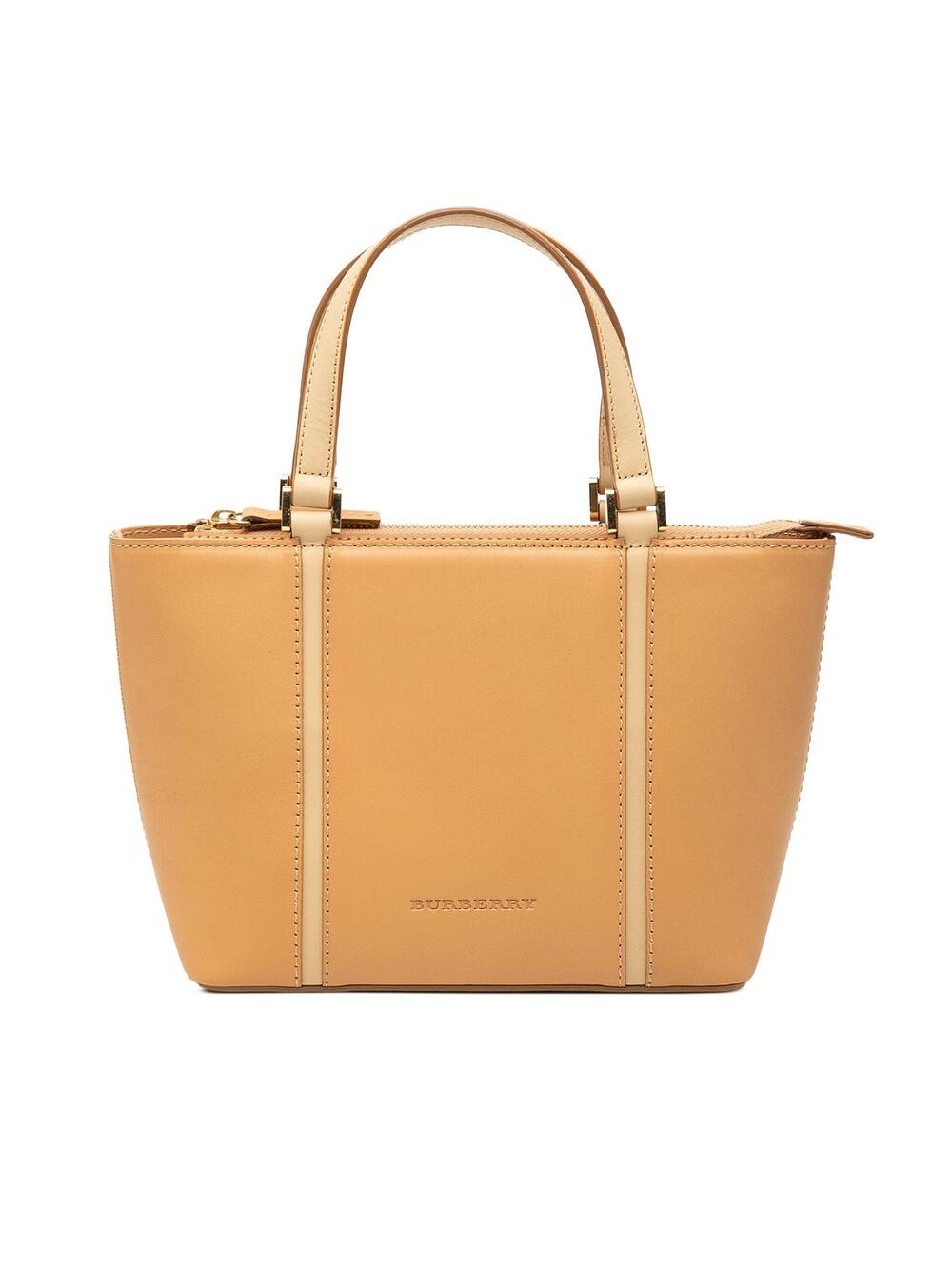 Burberry Leather Tote Pre-Loved Caramel #370770B31B